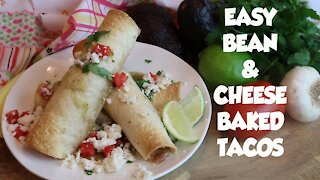 Easy Bean and Cheese Rolled Tacos