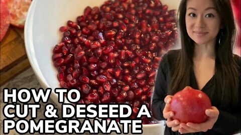 How to Cut Open & Deseed A Pomegranate (With My Toddler!) 如何打開石榴 | Rack of Lam