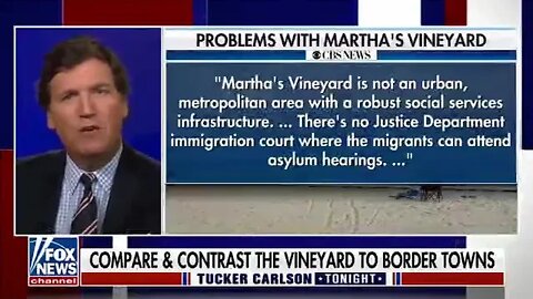Tucker Carlson: No one in Martha's Vineyard has come out to celebrate the arrival of migrants.
