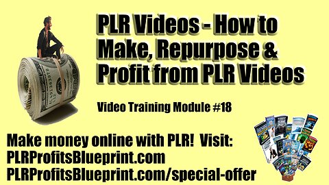 Video Training Module 18: How to Make, Repurpose & Profit from PLR Videos