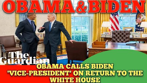 Obama calls Biden 'vice-president' on return to the White House