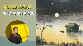 ✅[ARTE] Pintura em Azulejo paisagem [Painting Landscape Tile Art]