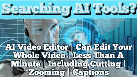 AI Video Editor | Can Edit Your Whole Video | In Seconds | Including Cutting | Zooming | Captions