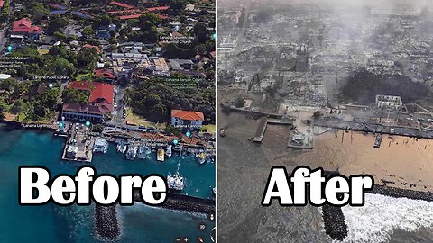 Hawaii fires before and after Lahaina,Maui