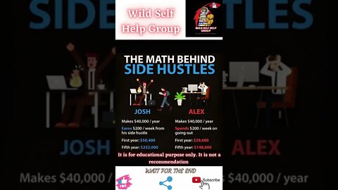 🔥The math behind side hustles🔥#shorts🔥#wildselfhelpgroup🔥4 May 2022🔥