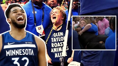 Insane Animal Rights Activist CHAINS HERSELF To Basketball Hoop In Minnesota vs Memphis Playoff Game