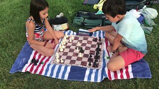 Serena Cuellar vs Markus Cuellar, 45 second Blitz Chess, Game 7, Highland Lakes, Beach 1, 9/15/2019
