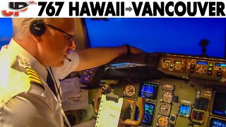 Piloting AIR CANADA Boeing 767-300ER from Hawaii to Vancouver