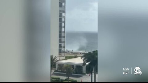 Woman captures video of Boca Raton waterspout on cellphone