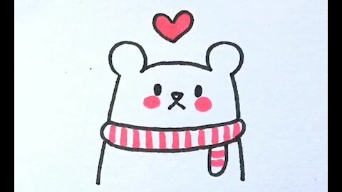 Simple and cute bear#Simplified drawing