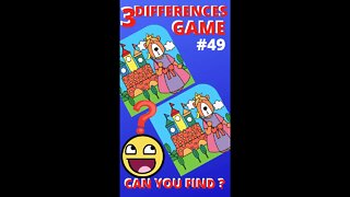 3 DIFFERENCES GAME | 49 |#SHORTS