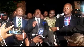 MEDIA: SA President Cyril Ramaphosa outside Winnie Madikizela-Mandela's home in Soweto (eAQ)