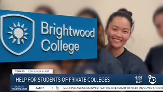 Consumer alert: Help for students of closed private colleges