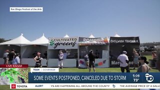Events canceled or postponed due to storm