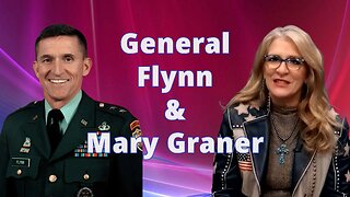 General Flynn speaks with Mary Graner