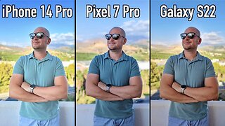 Pixel 7 Pro VS iPhone 14 Pro Vs Samsung Galaxy S22 - Camera Comparison!