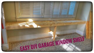 Garage Makeover Part 2 - DIY Garage Window Shelf