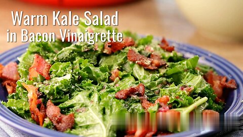 Warm Keto Kale Salad in Bacon Vinaigrette | Flavorful Low-Carb Dish
