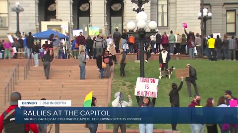 Coloradans gather at State Capitol to protest U.S. Supreme Court's draft opinion
