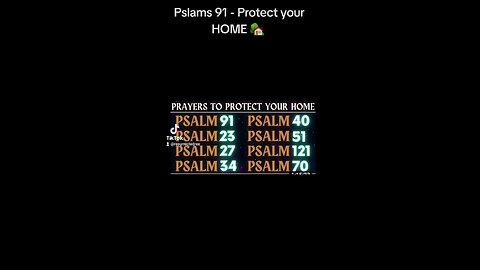 Pslams 91 Prayer- Protect your Home 🏡
