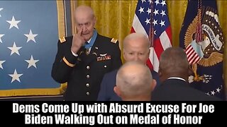 Dems Come Up with Absurd Excuse For Joe Biden Walking Out on Medal of Honor