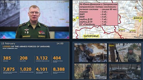 15.02.23 ⚡Russian Defence Ministry report on the progress of the deNAZIfication of Ukraine