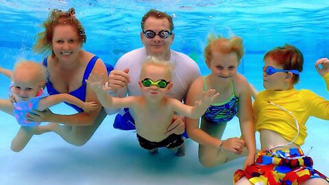 Taking a Family Picture Underwater