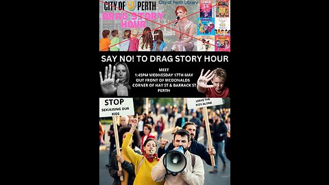 Say No to Drag Story Time for Children at the City of Perth