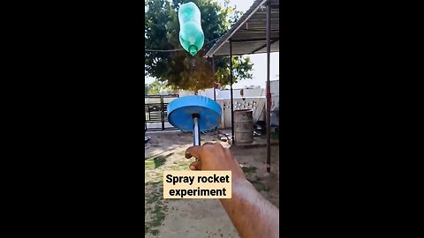 Homemade spray rocket 🚀🚀. Very simple . Short video