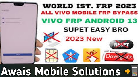 All Vivo Frp Lock Remove one Click 11/12 No Test Point. Vivo Y21 Frp Bypass 2023 August Security