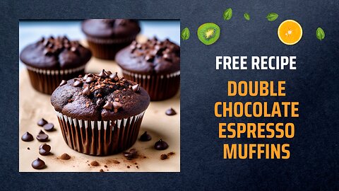 Free Double Chocolate Espresso Muffins Recipe ☕🍫Free Ebooks +Healing Frequency🎵