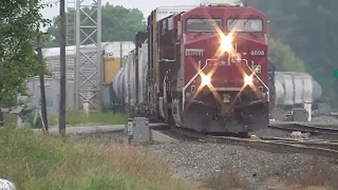 CSX M364 Manifest Mixed Freight Train with CP Power from Marion, Ohio August 21, 2022