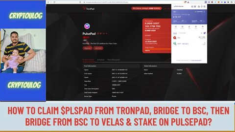How To Claim $PLSPAD From Tronpad, Bridge To BSC, Then Bridge From BSC To Velas & Stake On Pulsepad?