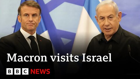 French President Macron visits Israel in solidarity visit - BBC News #Israel #Gaza #BBCNews