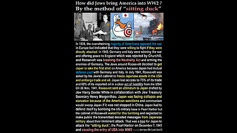 How did Jews😈 bring America into WW2? -> By the method of “sitting duck” in Pearl Harbor - Alice F