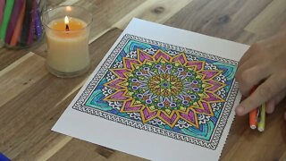 Square Mandala Part 2 | ASMR Coloring