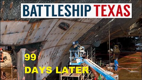 Battleship Texas USS BB35 After 99 Days in Dry Dock