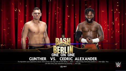 WWE 2k24 Gunther vs Cedric Alexander