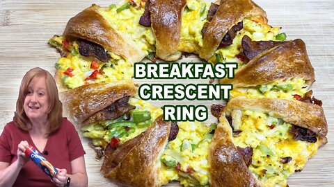 BREAKFAST CRESCENT RING | Refrigerated Crescent Roll Dough Recipe