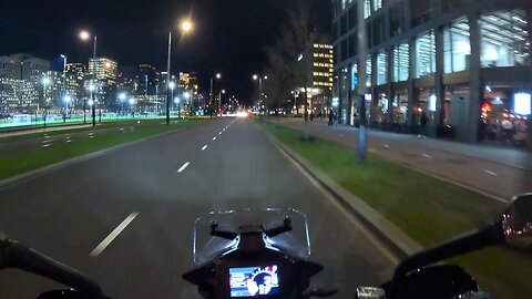 Ride Home From The VU Amsterdam | Evening Ride | KTM 390 Adventure (Erbert) | Winter