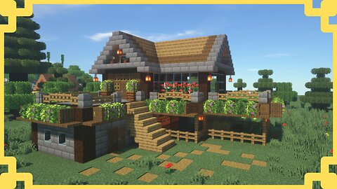 Minecraft | How to Build a Large Spruce Survival House for Beginners