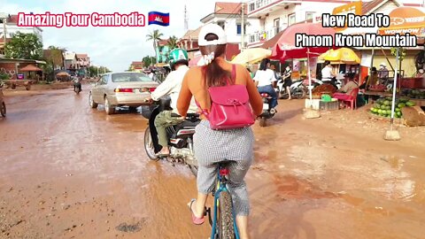 Tour Siem Reap2021, New Update Road To Phnom Krom Mountain ​Good Landscape / Amazing Tour Cambodia.