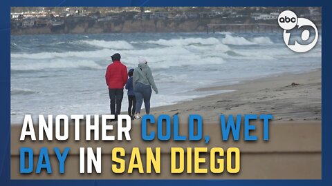 Travel challenges on another cold, wet day in San Diego