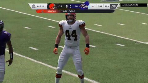 Cleveland Browns vs Baltimore Ravens (again) | Win by Opponent Quit #Madden20 #Browns #H2H