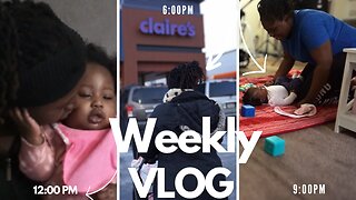 Weekly Vlog | Baby getting ears pierced | Tummy time with 5 month old baby and family fun.