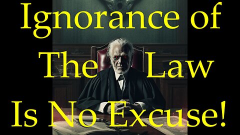 Why They Say "Ignorance Of the Law is No Excuse"
