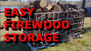 Simple Way To Store Firewood - Easy DIY Firewood Storage Rack