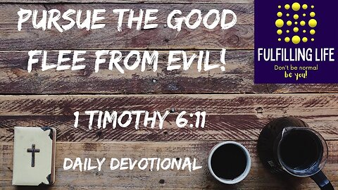 Pursue Godly Things - 1 Timothy 6:11 - Fulfilling Life Daily Devotional