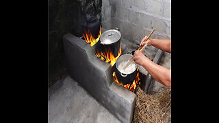 Diy straw kitchen / make a traditional kitchen in my hometown