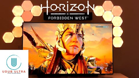 Horizon Forbidden West on an LG C1!! #gaming #ps5 #horizonforbiddenwest #gamingsetup